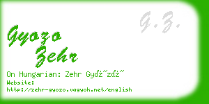 gyozo zehr business card